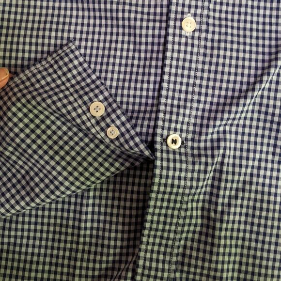 Nautica Checkered Collar Button Down Shirt Classic Fit Size XL - Picture 4 of 7